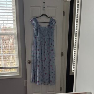 Motherhood Blue Floral Maxi Dress